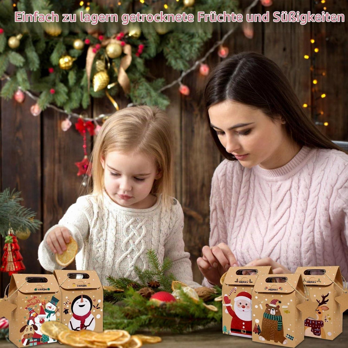 Adventskalender zum Befüllen – 24 Papiertüten für festliche Weihnachten