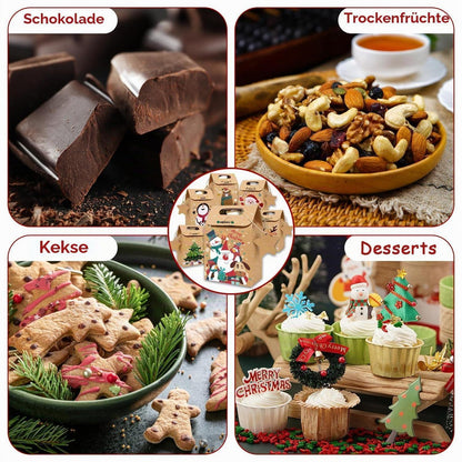 Adventskalender zum Befüllen – 24 Papiertüten für festliche Weihnachten