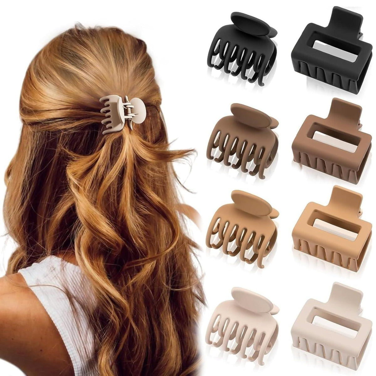 Haarklammer Blumen Design 8 Stück Haarspangen Set