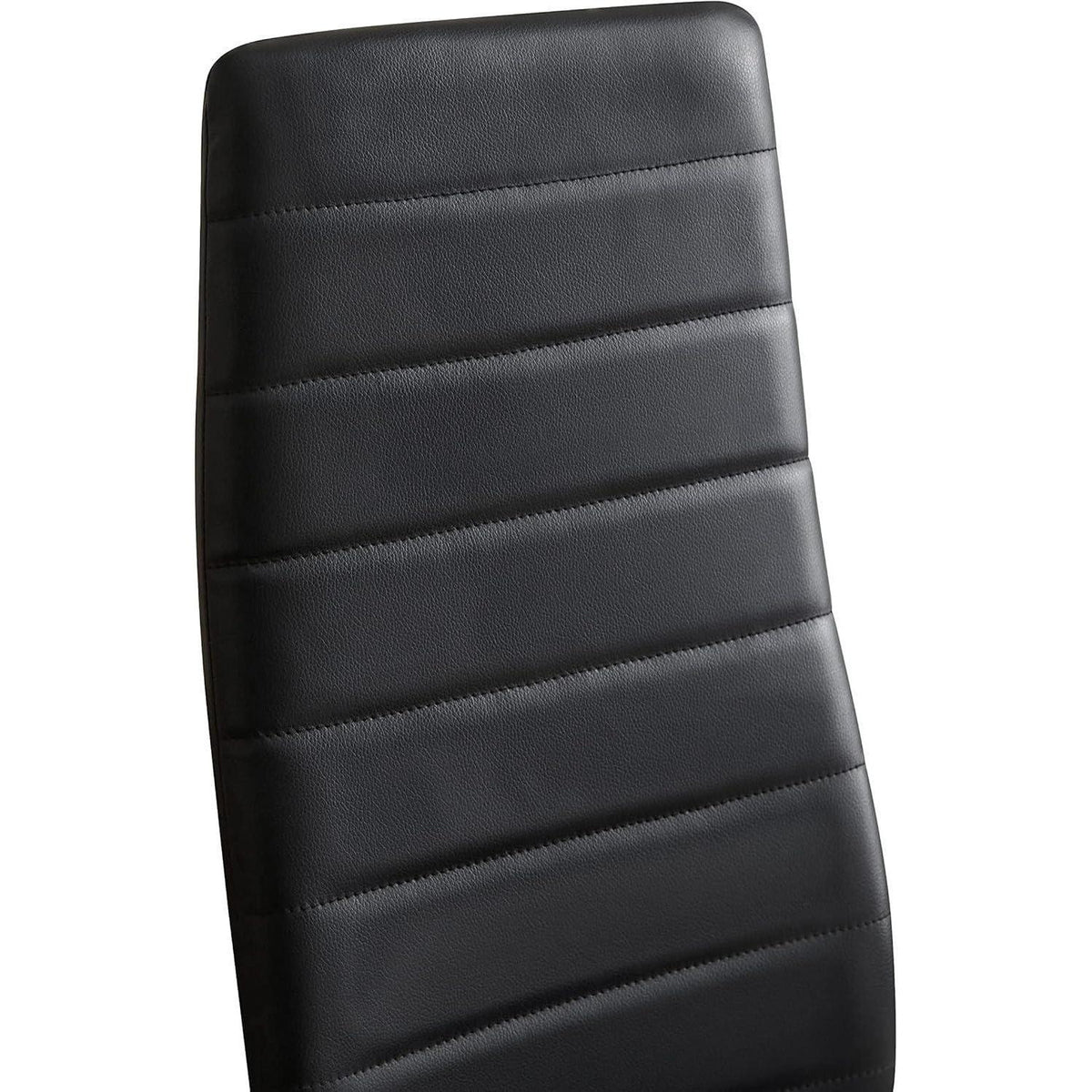 Esszimmerstühle 4er Set Schwarz –, Ergonomisch & Robust in Lederoptik
