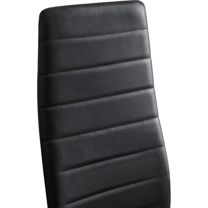 Esszimmerstühle 4er Set Schwarz –, Ergonomisch & Robust in Lederoptik