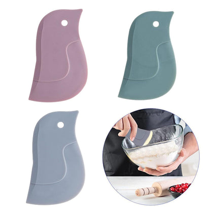 3x Pinguin-Schaber Set | Silikon Pfannenschaber & Reiniger