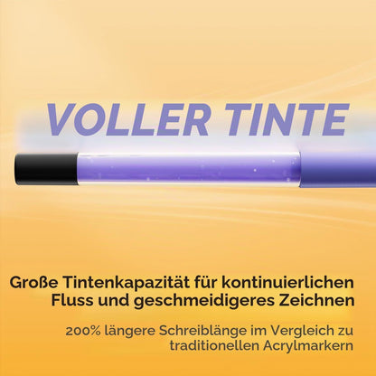 Acrylfarbmarker Set 48 Farben – Flüssig, Vielseitig & Langlebig