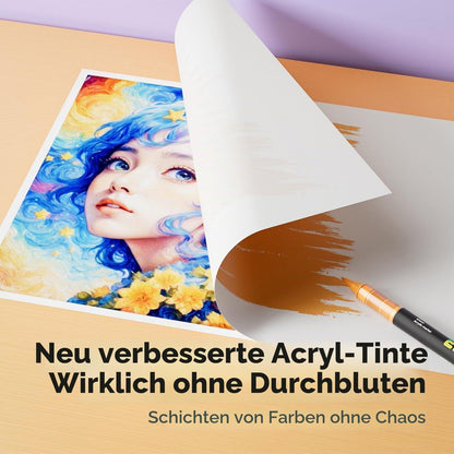 Flüssige Acrylmarker Set 60 Stück – Vielseitige Textil- und Bastelstifte
