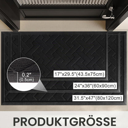 Rutschfeste Fußmatte 80x120 cm – Schmutzfangmatte für Innen & Außen