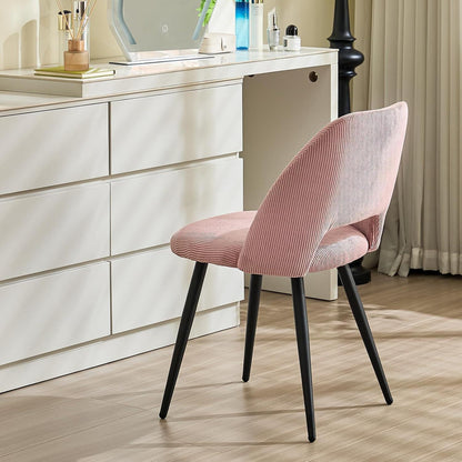 Esszimmerstühle 2er Set Samt Rosa – Modern & Komfortabel