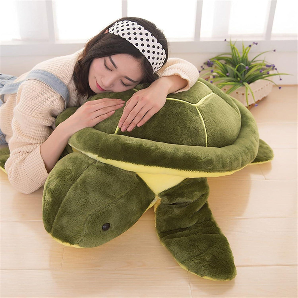 Großes Plüsch Schildkröten Kuscheltier 65cm Grün