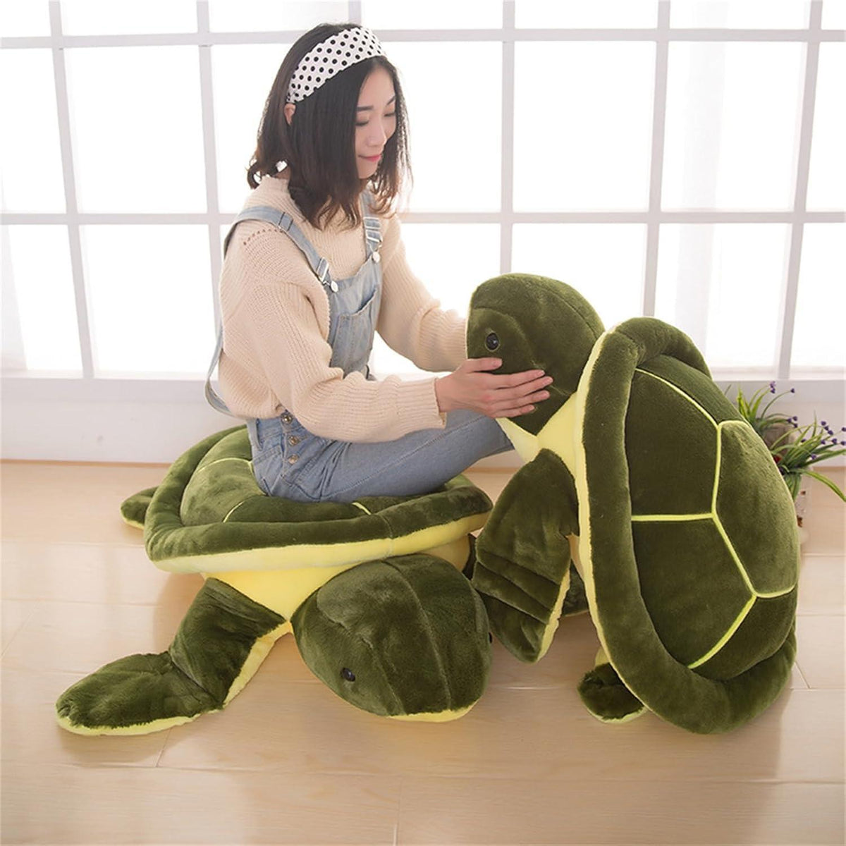 Großes Plüsch Schildkröten Kuscheltier 65cm Grün
