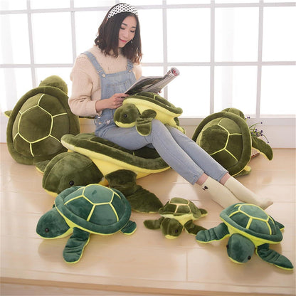 Großes Plüsch Schildkröten Kuscheltier 65cm Grün