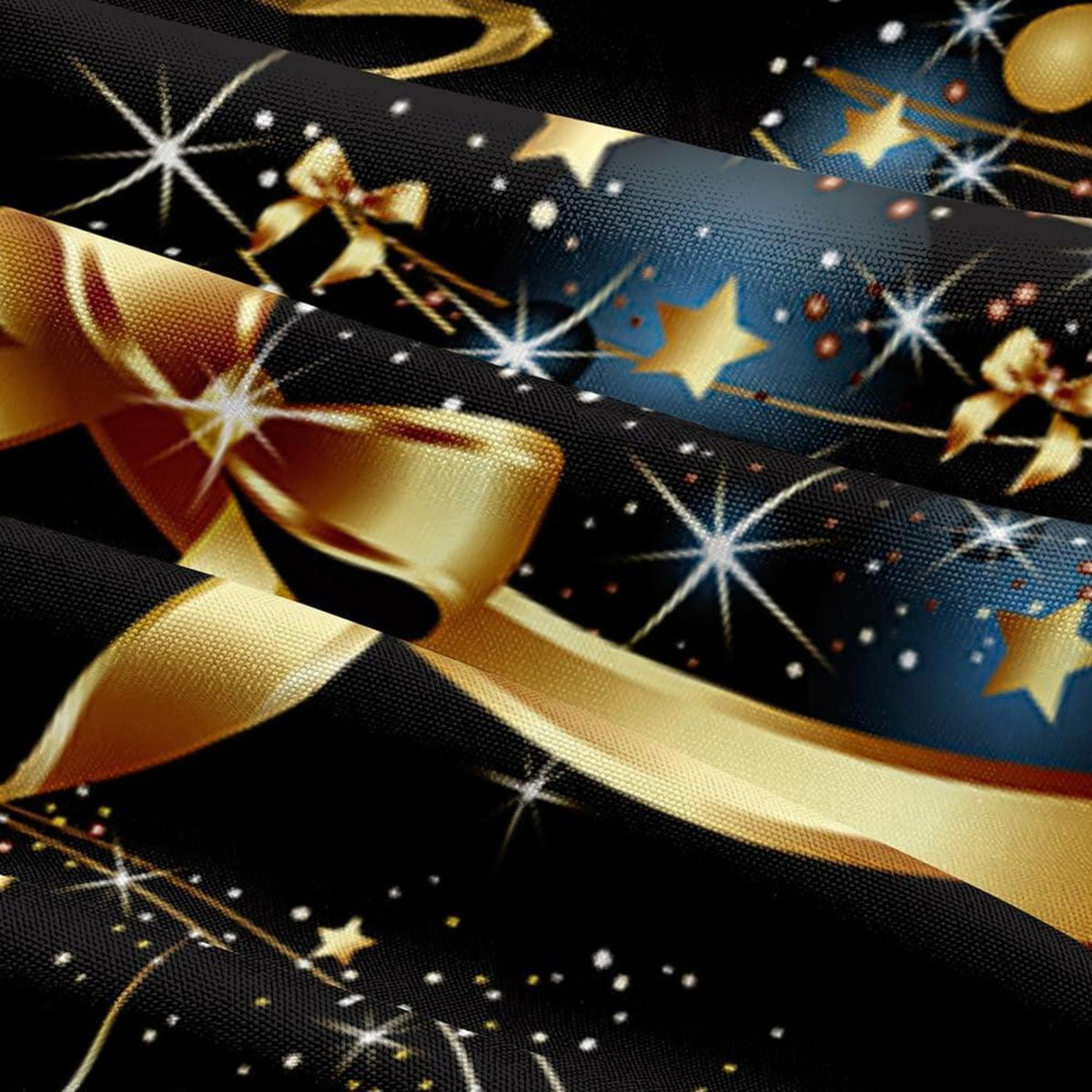 Weihnachts Bettwäsche Set 135x200 cm Schwarz Gold Hirsch