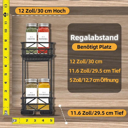 Ausziehbares Gewürzregal für Küchenschrank 2 Etagen - EasyVibe