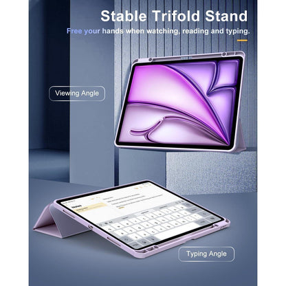 iPad Air 13 Hülle mit Stifthalter, Klar & Schlank, Lila