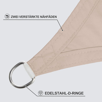 Wasserdichtes Sonnensegel 3.5x4.5m Taupe mit UV-Schutz