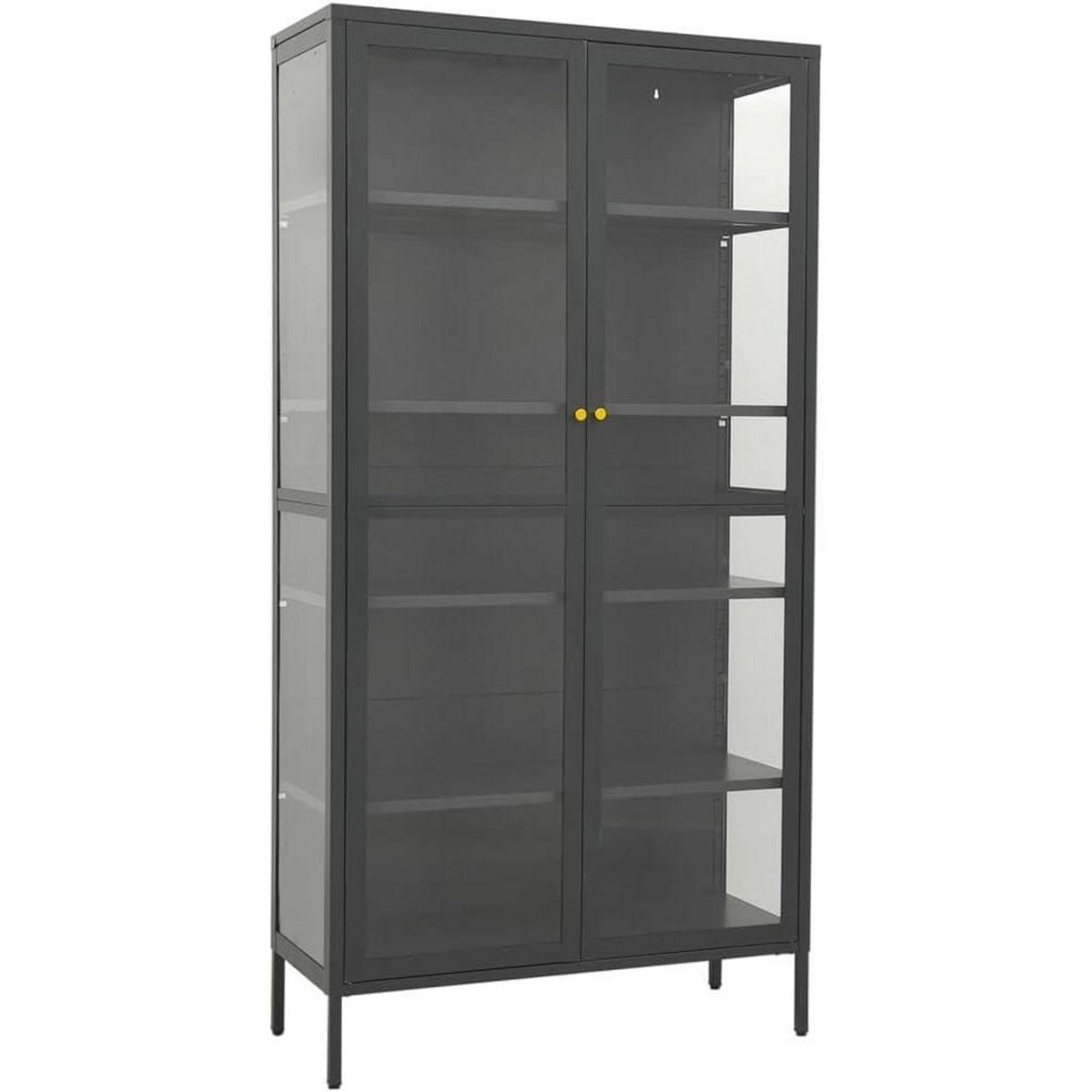 Glasvitrine mit 4 Fächern – Highboard 90x40x180cm