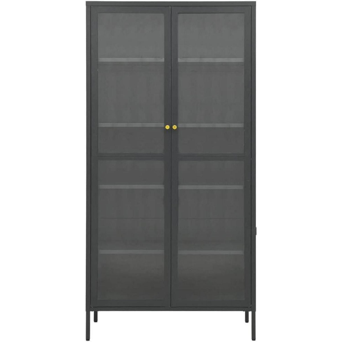 Glasvitrine mit 4 Fächern – Highboard 90x40x180cm