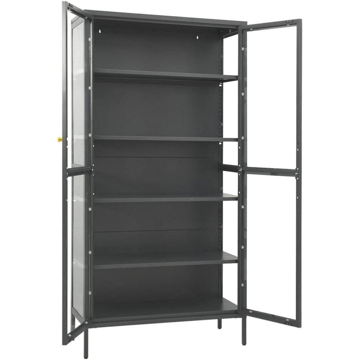 Glasvitrine mit 4 Fächern – Highboard 90x40x180cm