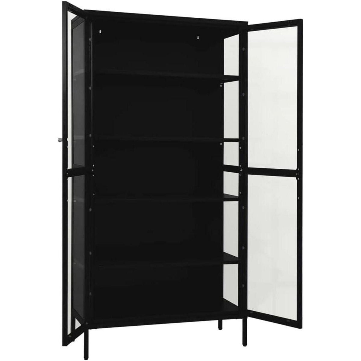 Glasvitrine mit 4 Fächern – Highboard 90x40x180cm