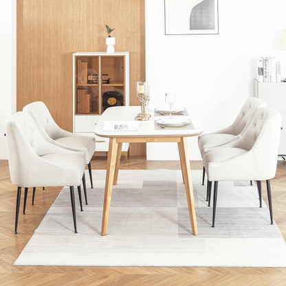 Esszimmerstühle 4er Set Beige, Modern & Komfortabel mit Kissen
