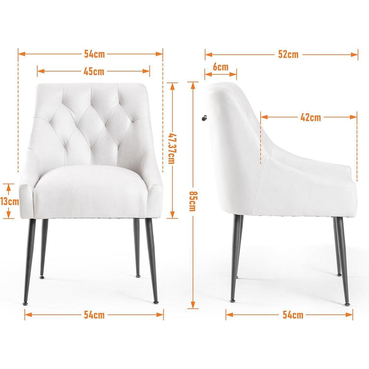 Esszimmerstühle 4er Set Beige, Modern & Komfortabel mit Kissen
