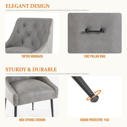 Esszimmerstühle Set 4 Grau | Modern, Bequem & Platzsparend
