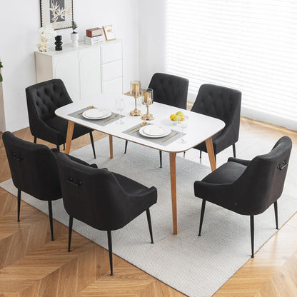 Esszimmerstühle 6er Set Schwarz – Modern & Komfortabel