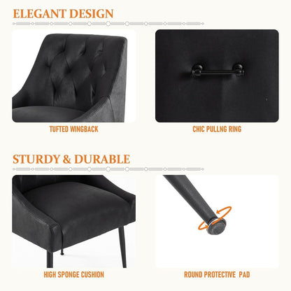 Esszimmerstühle 6er Set Schwarz – Modern & Komfortabel