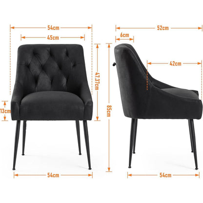 Esszimmerstühle 6er Set Schwarz – Modern & Komfortabel