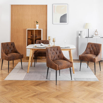 Esszimmerstühle 2er Set Dunkelbraun mit Kissen & Hebel