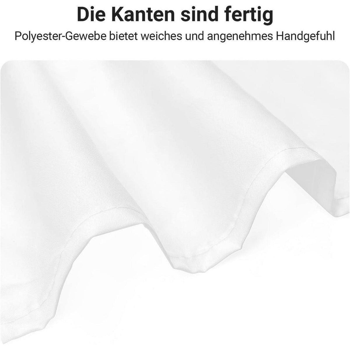 Duschvorhang 200x220cm Reinweiß mit Haken & Antischimmel Beschichtung