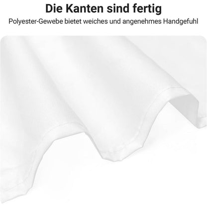 Duschvorhang 200x220cm Reinweiß mit Haken & Antischimmel Beschichtung