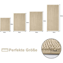 Chenille Badematte rutschfest & saugfähig, Dunkelbeige 60x90 cm