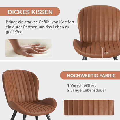 Esszimmerstühle 4er Set Braun – Ergonomisch & Robust