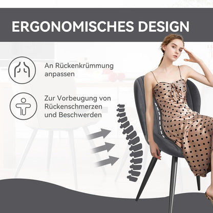 Esszimmerstühle Set Dunkelgrau – Ergonomisch & Robust