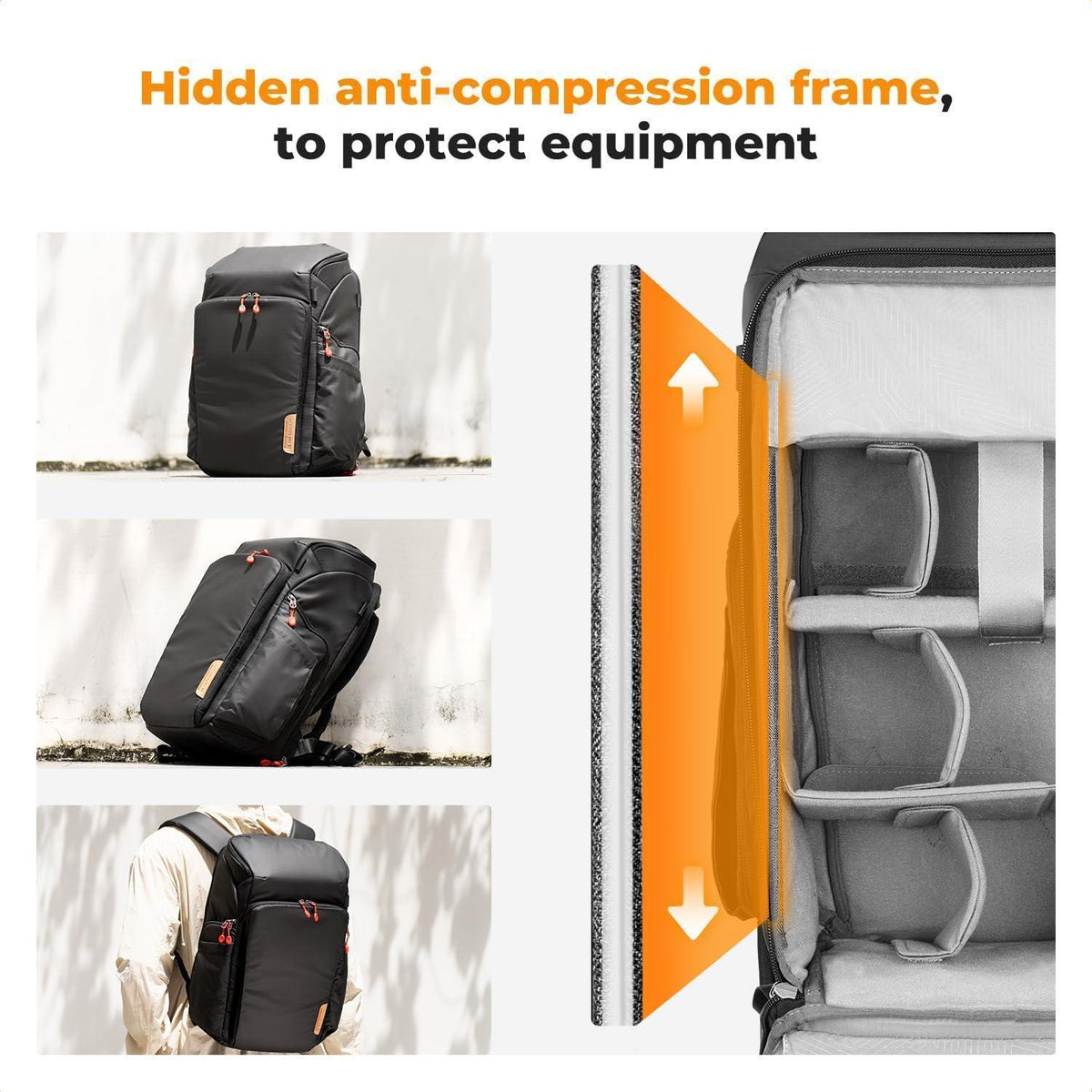 Fotorucksack 25L mit Laptopfach – Ideal für Canon, Nikon, Sony