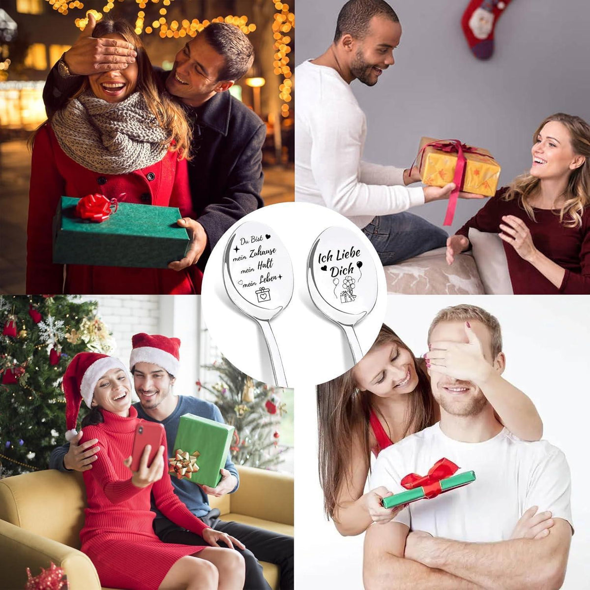 Gravierte Kaffeelöffel "Du bist mein Zuhause" - Geschenk für Sie & Ihn