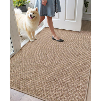 Schmutzfangmatte Khaki Gitter 120x180cm – Fußmatte für Innen