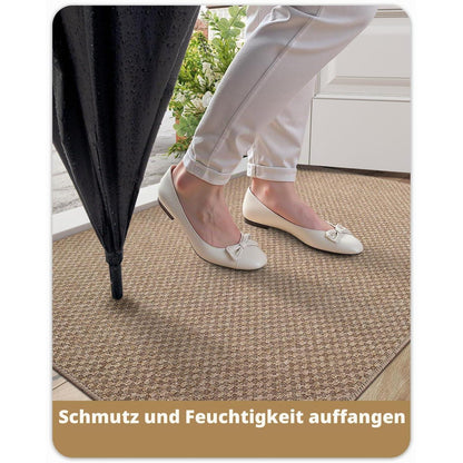Schmutzfangmatte Khaki Gitter 120x180cm – Fußmatte für Innen
