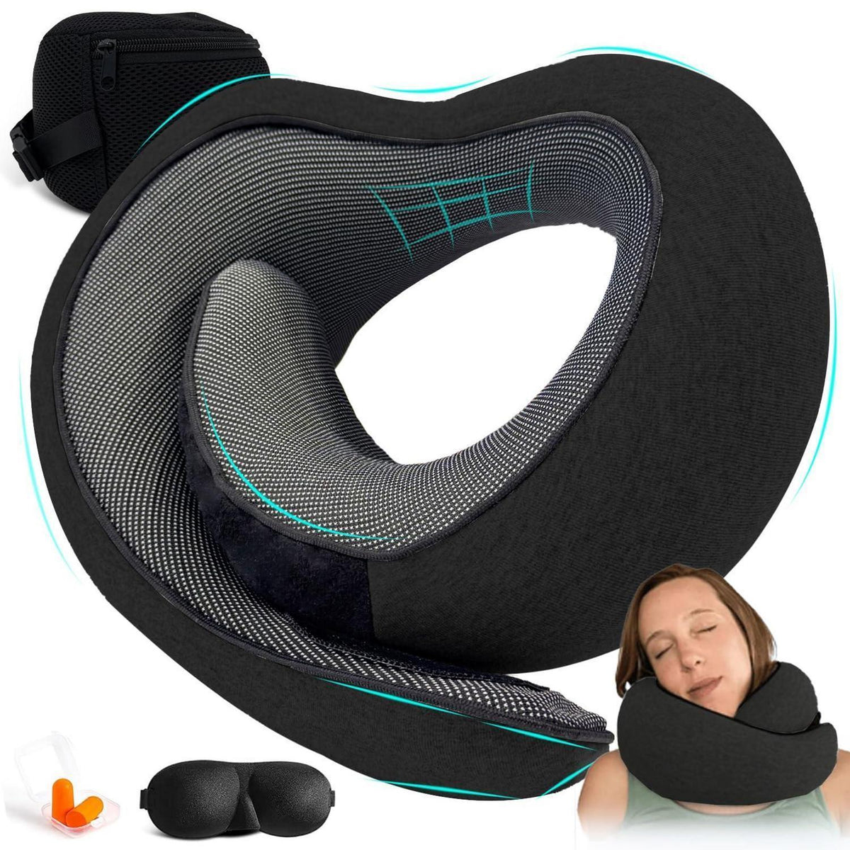 Reisekissen Flugzeug Memory Foam – Nackenkissen für Reisen & Auto