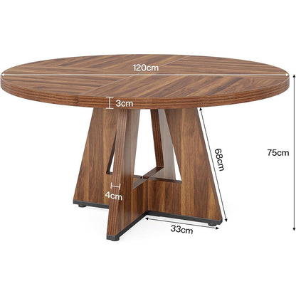 Runder Esstisch 120cm – Rustikaler Küchentisch für 4 Personen