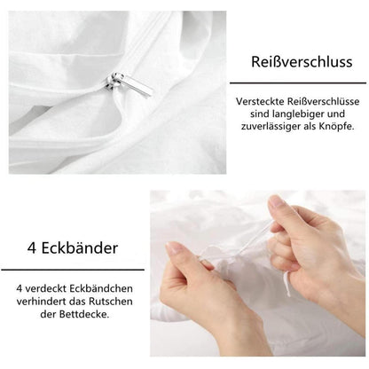 Blumen Bettwäsche Set 135x200 Gelb Floral 4-teilig Mikrofaser