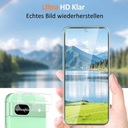2+2 Panzerglas Google Pixel 8A Kameraschutz Displayfolie 9H