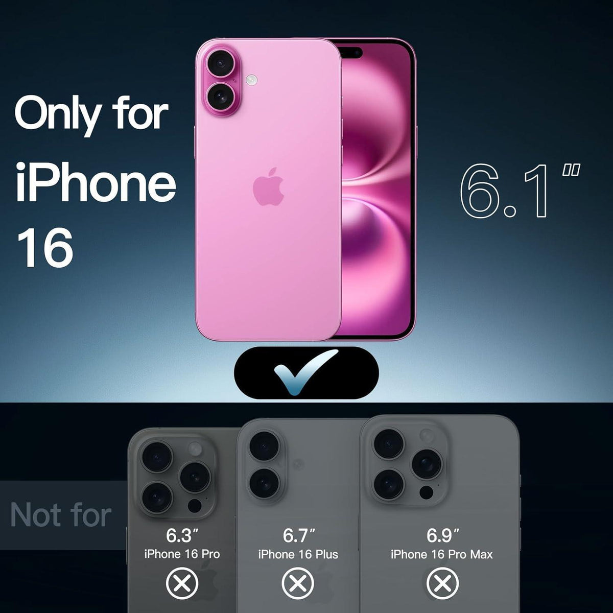 iPhone 16 Hülle MagSafe Rosa Transparent Stoßfest