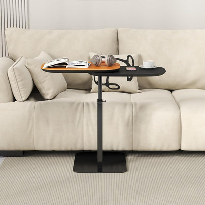 Verstellbarer C-Form Beistelltisch mit 360° Drehung & Dual Desktop