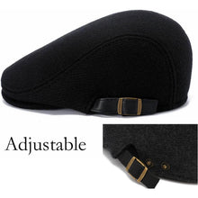 Schiebermütze Herren Flatcap Schwarz – Bequeme Baskenmütze