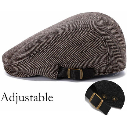 Herren Schiebermütze kariert – Flatcap für Herbst & Winter
