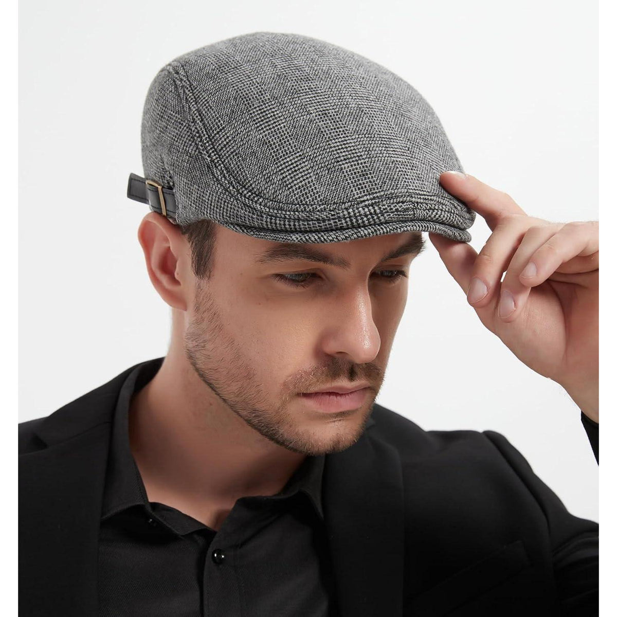 Herren Schiebermütze kariert – Flatcap für Herbst & Winter