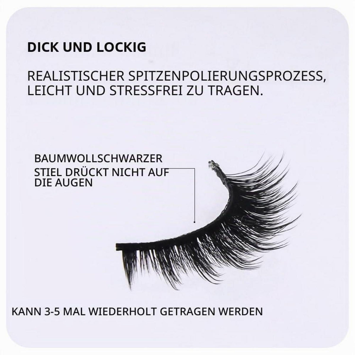 7 Paar 3D Natürliche Künstliche Wimpern – Wiederverwendbar & Flauschig