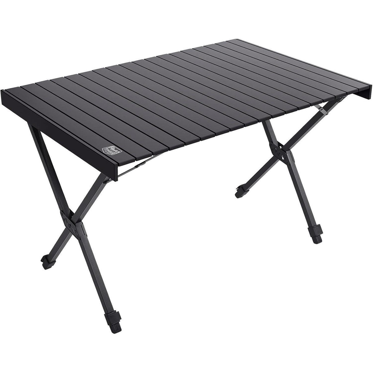 Höhenverstellbarer Campingtisch Aluminium klappbar mit Tasche 108x71cm Schwarz