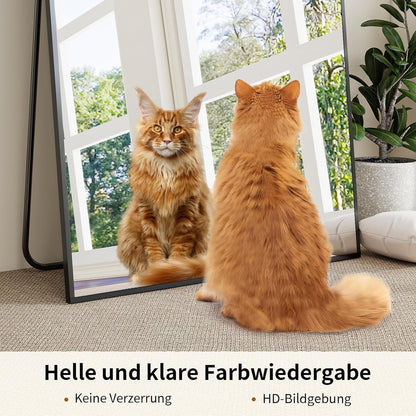 Großer Standspiegel 180x76 cm | HD Spiegel mit Ständer & Wandaufhängung