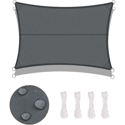 Wasserdichtes Sonnensegel 2.5x2.5m Anthrazit UV-Schutz PES Polyester